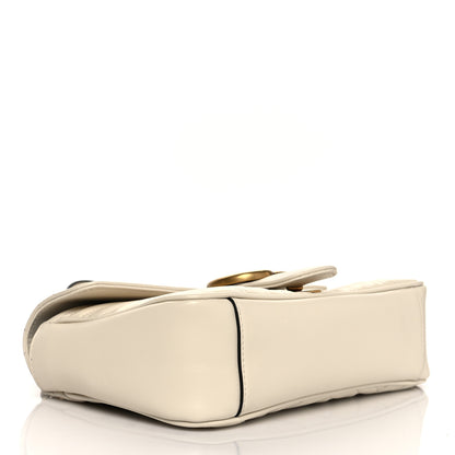 Gucci Calfskin Matelasse Small GG Marmont Shoulder Bag White 4 of 11