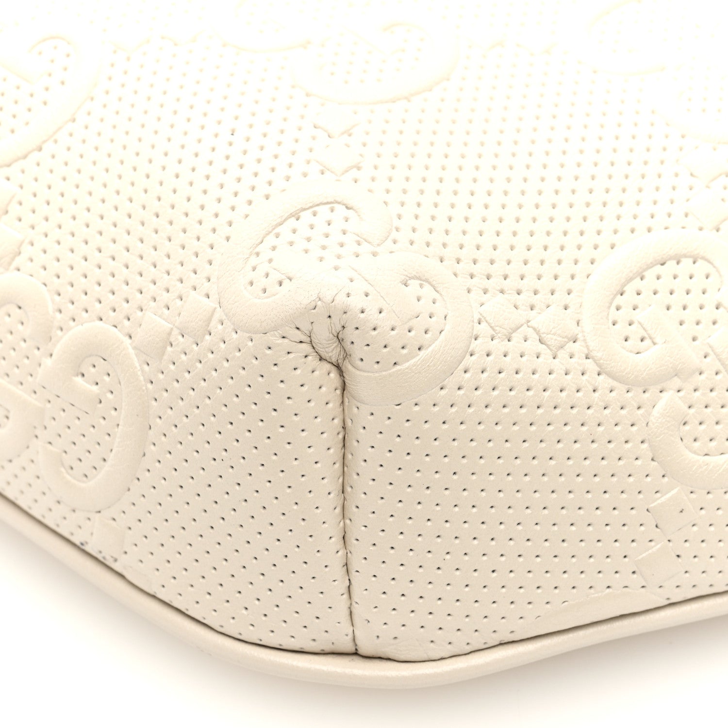 Gucci Calfskin GG Tennis Embossed Belt Bag Mystic White 10 of 10