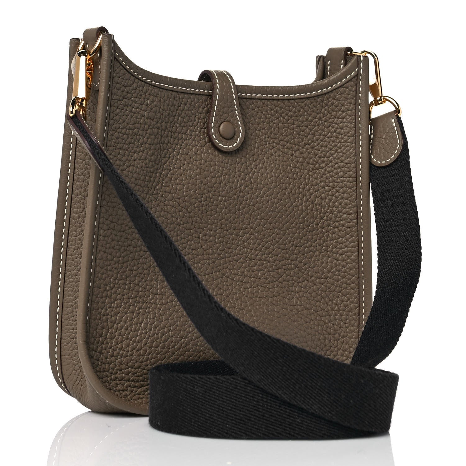 Hermes Taurillon Clemence Amazone Evelyne TPM Etoupe Bleu Indigo 3 of 9