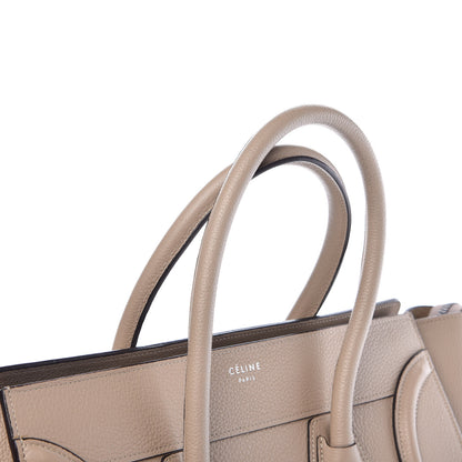 Celine Drummed Calfskin Mini Luggage Dune 8 of 11