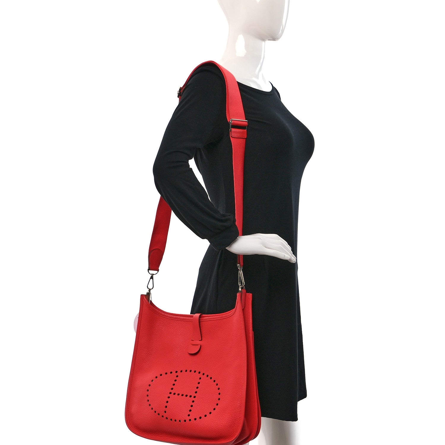 Hermes Taurillon Clemence Evelyne III GM Rose Jaipur 2 of 10