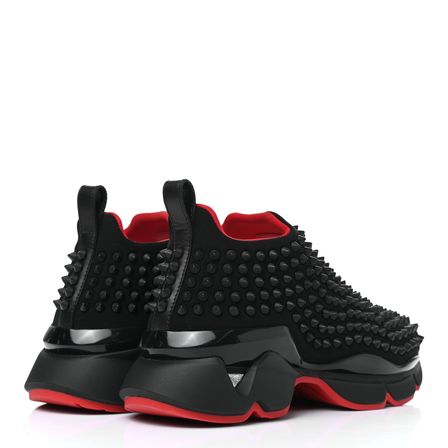 Christian Louboutin Neoprene Spike Sock Donna Flat Sneakers 35.5 Black 4 of 10