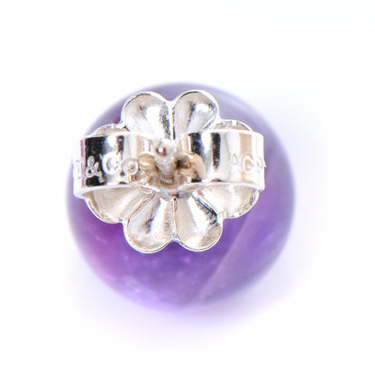 Tiffany Sterling Silver Amethyst Bead Earrings 3 of 5