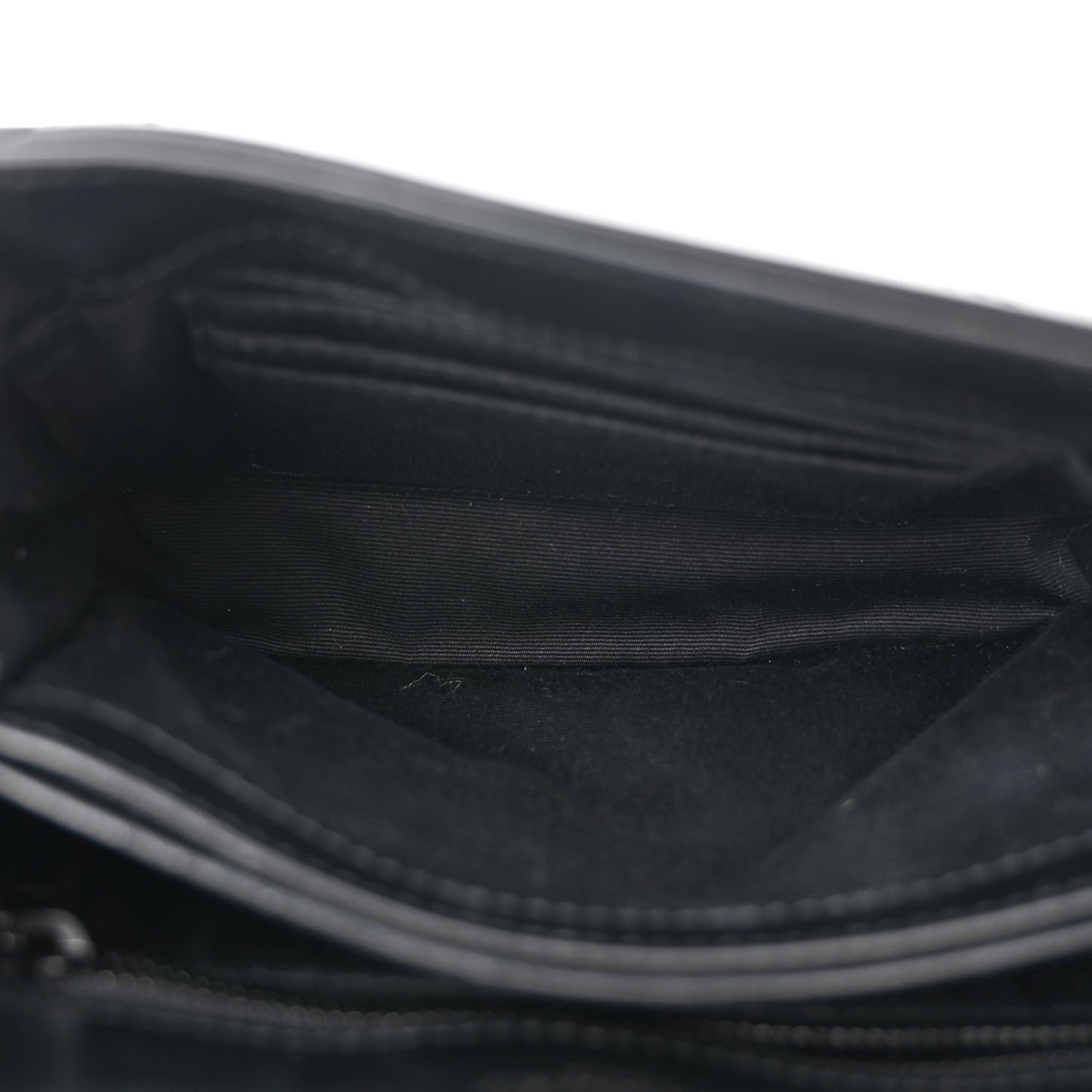 Calfskin Y Quilted Monogram Monochrome Toy Loulou Crossbody Bag Black