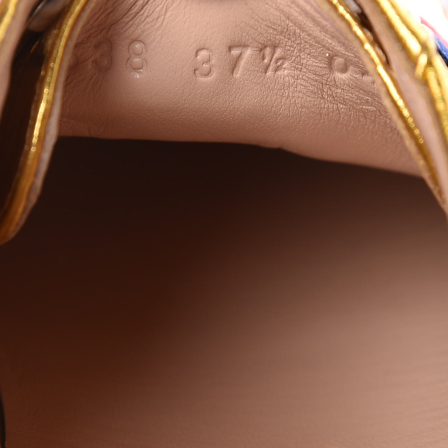 Metallic Nappa Sylvie Web Peggy Platform Sneakers 37.5 Oro Vecchio