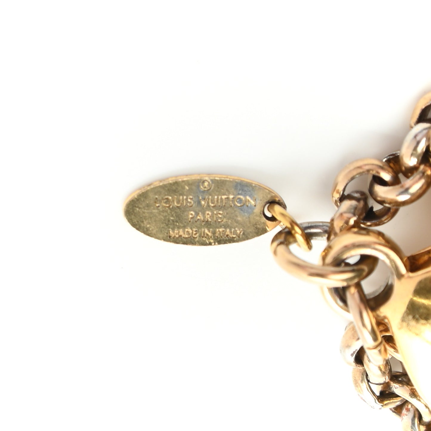 Fleur De Monogram Bag Charm Dore