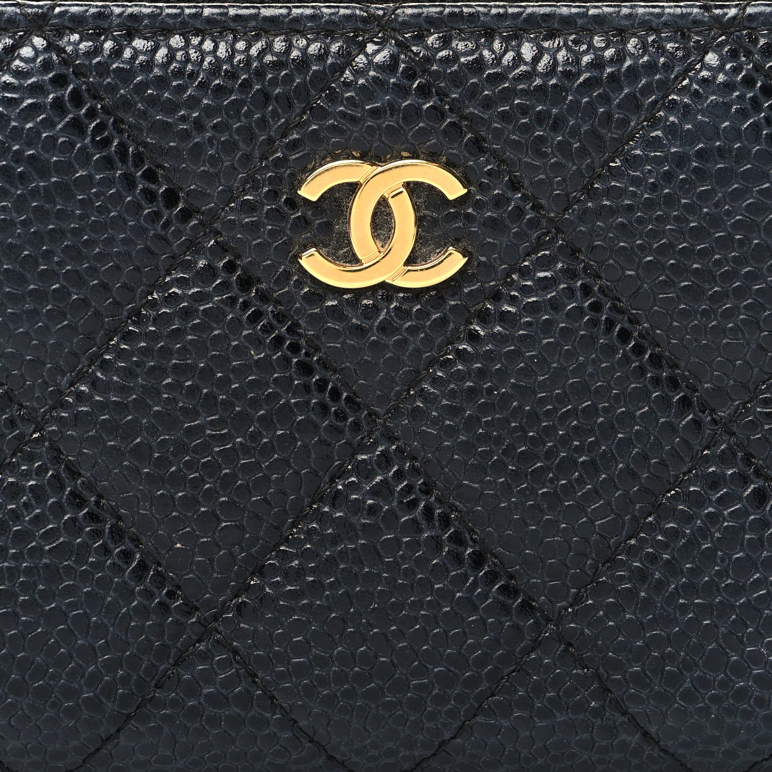 Chanel Caviar Quilted Zip Coin Purse Black 8 of 9