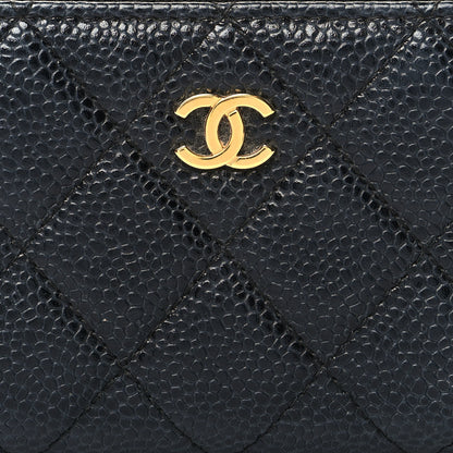 Chanel Caviar Quilted Zip Coin Purse Black 8 of 9