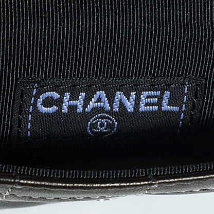 Chanel Lambskin Square Stitched Micro Convertible Flap Belt Bag Black 7 of 10