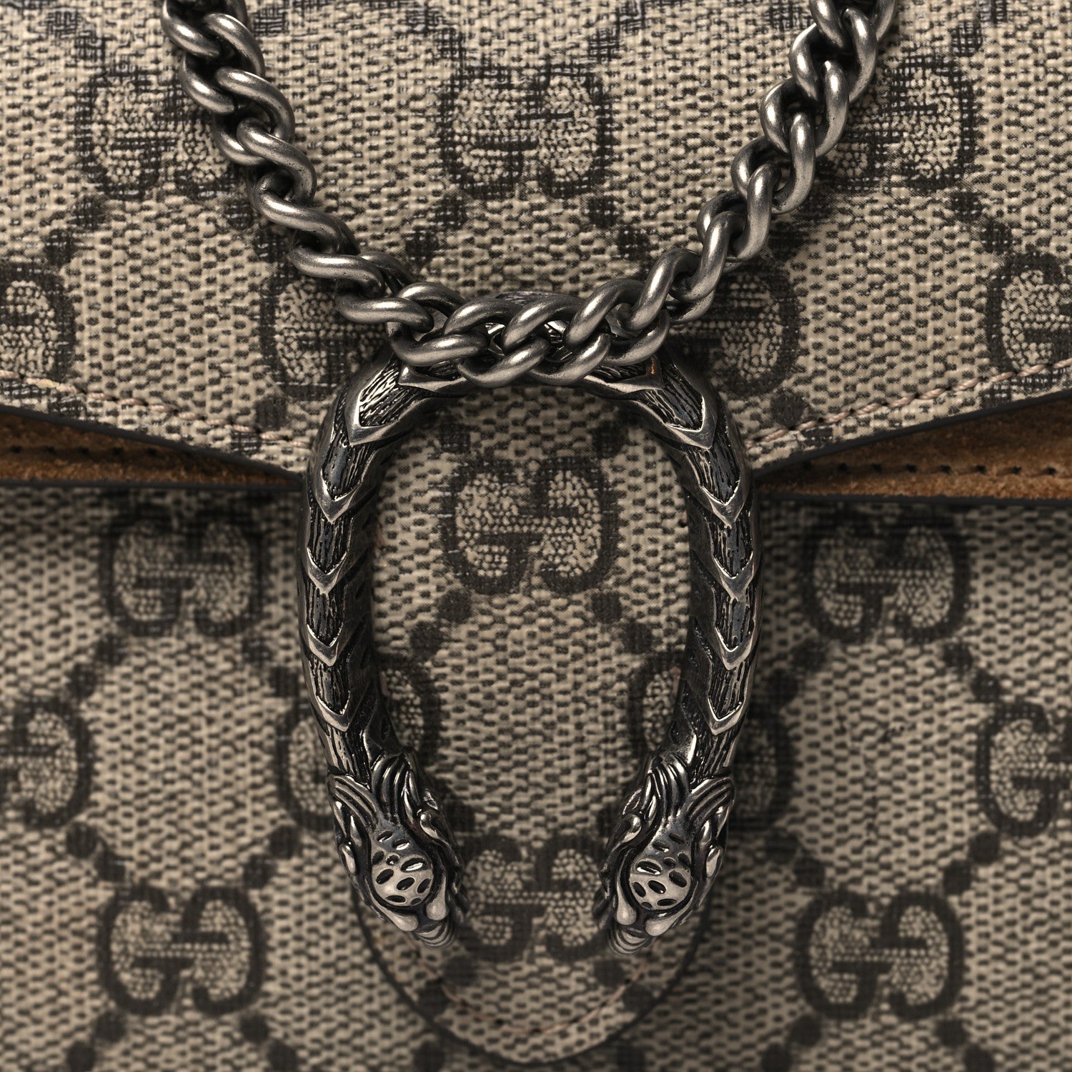 Gucci GG Supreme Monogram Super Mini Dionysus Shoulder Bag Taupe 7 of 10