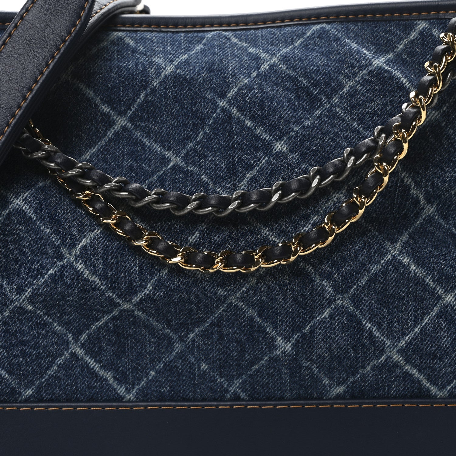 Chanel Denim Calfskin Medium Gabrielle Hobo Blue 8 of 10