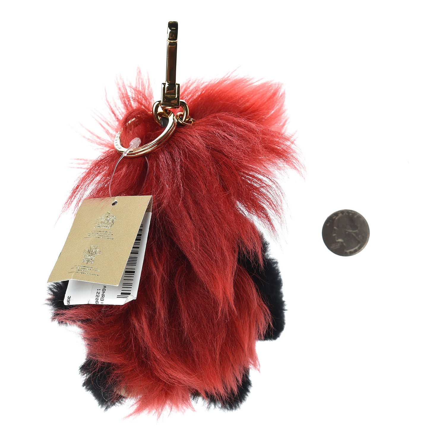 Fur Thomas Pom Pom Teddy Bear Keychain Charm Parade Red