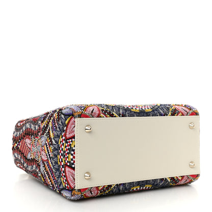 Christian Dior Calfskin Embroidered Butterfly Medium Lady Dior Multicolor 4 of 11