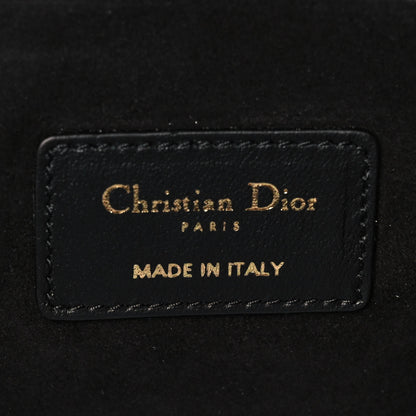 Christian Dior Calfskin Embossed Logo Zip Clutch Black 6 of 9