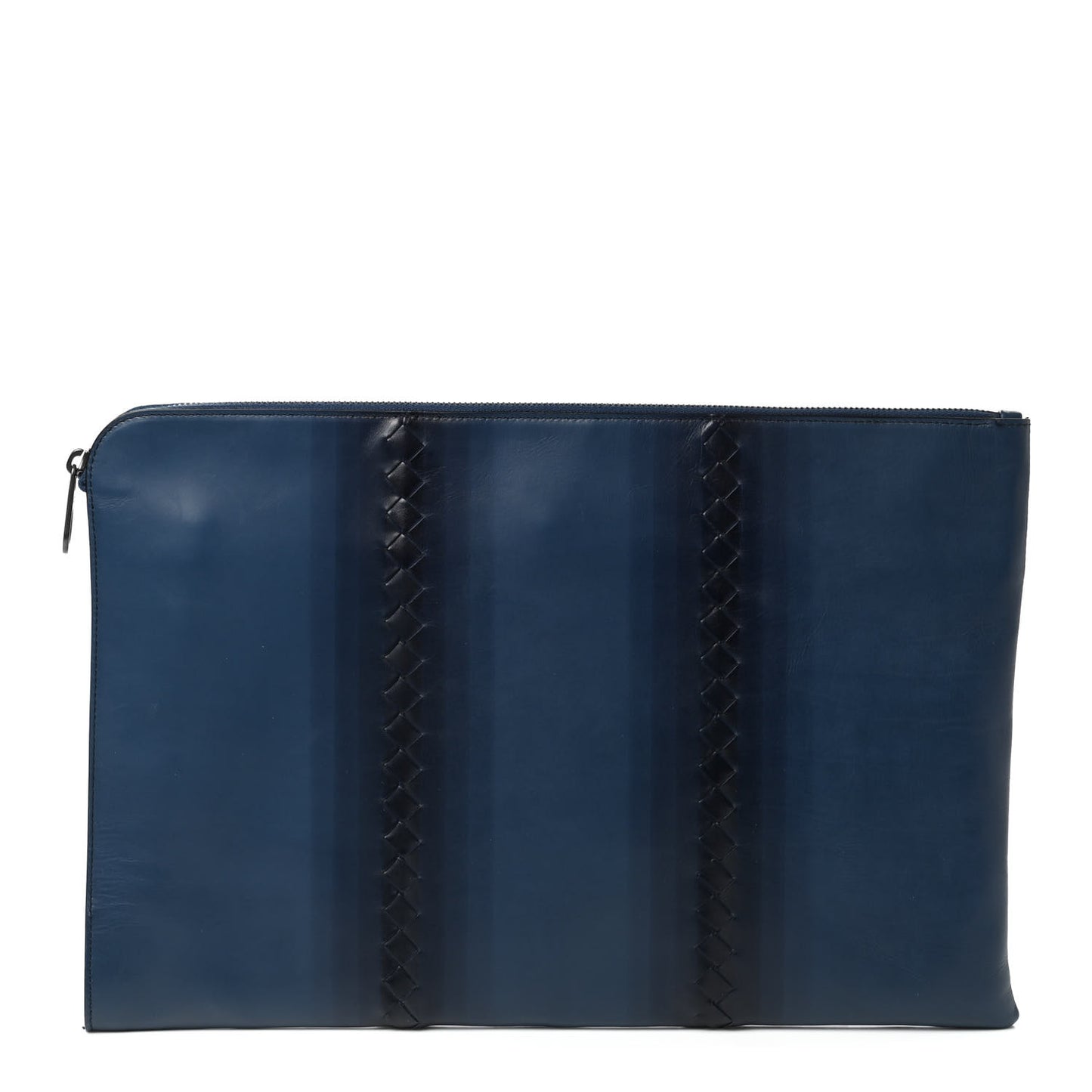 Nappa Braided Document Case Navy