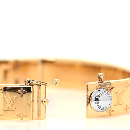 Louis Vuitton Brass Monogram Nanogram Cuff S Gold 4 of 6