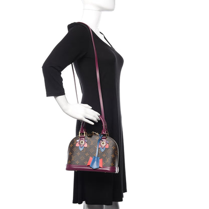 Louis Vuitton Monogram Totem Alma BB Magenta 2 of 9