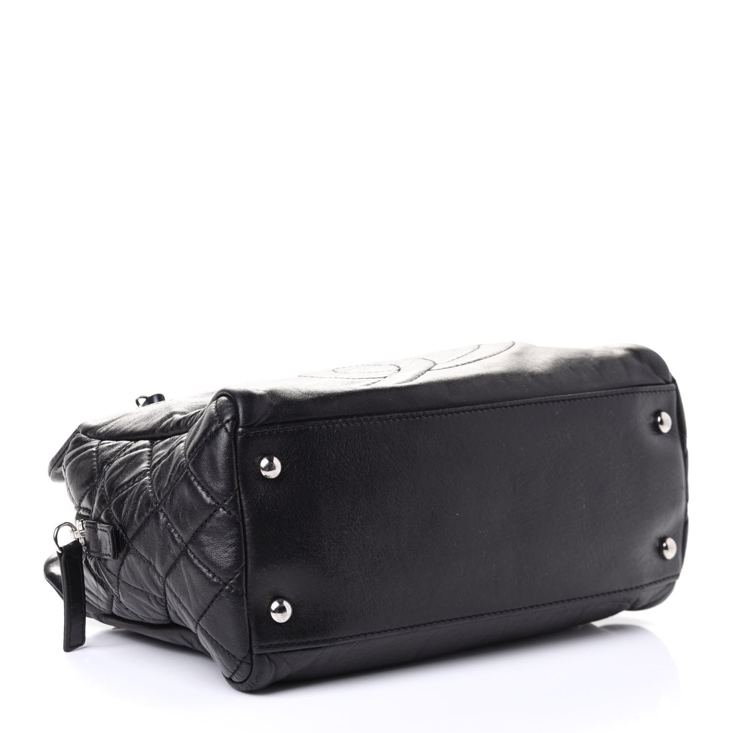 Chanel Calfskin Quilted CC Framed Bag Black 3 of 5
