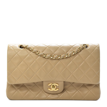 Chanel Lambskin Quilted Medium Double Flap Beige 1 of 18