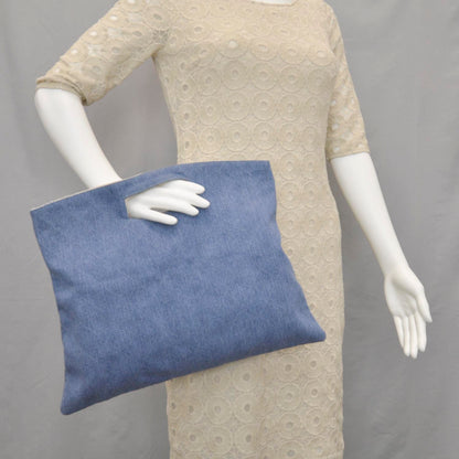 Chanel Denim Convertible Clutch Blue 2 of 7