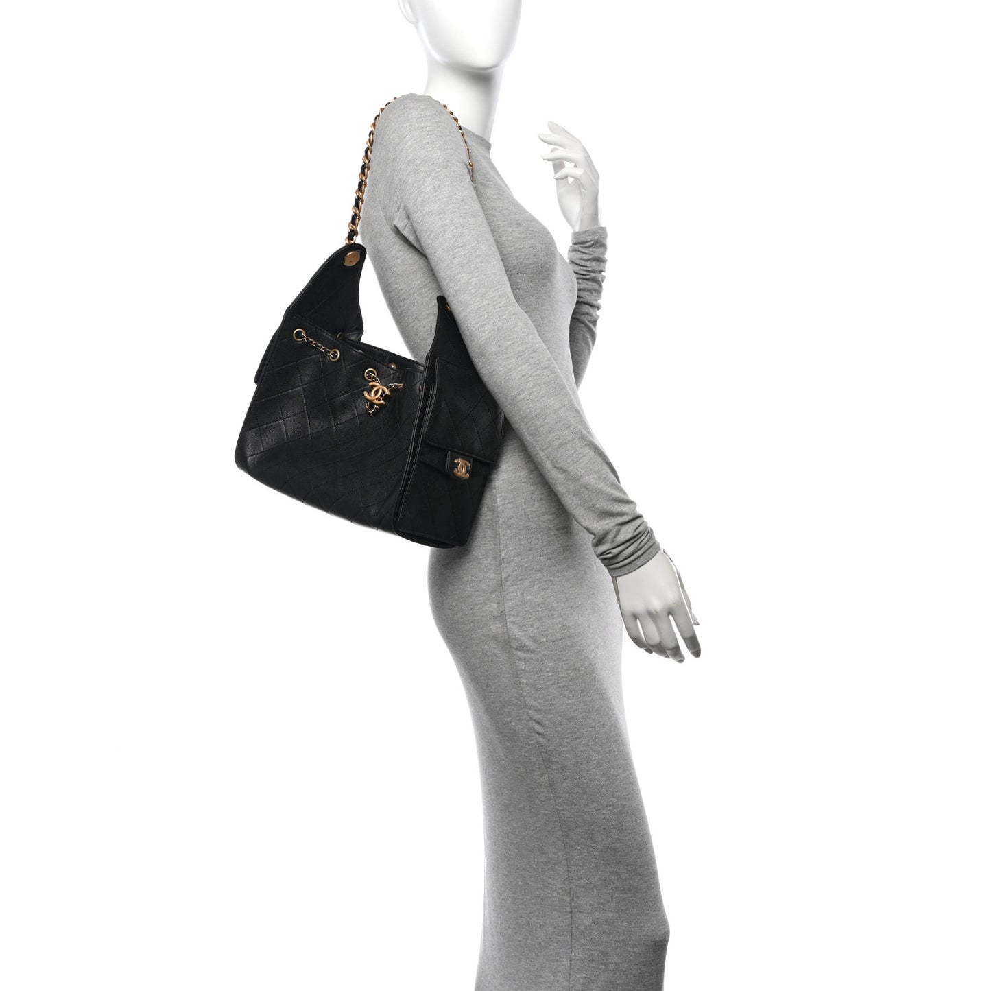 Caviar Quilted Small Chanel 25 Handbag Black