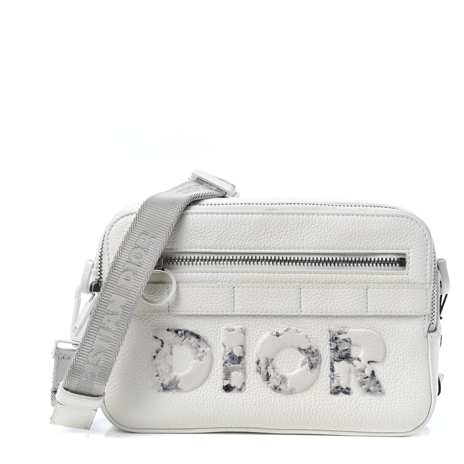 Christian Dior X DANIEL ARSHAM Grained Calfskin Safari Messenger Bag White 1 of 10