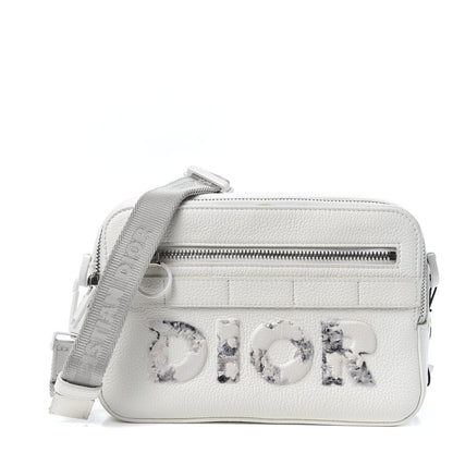 Christian Dior X DANIEL ARSHAM Grained Calfskin Safari Messenger Bag White 1 of 10