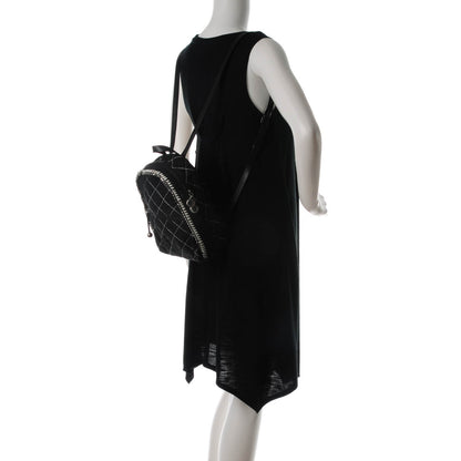 Stella McCartney Shaggy Deer Quilted Mini Falabella Backpack Black 2 of 8