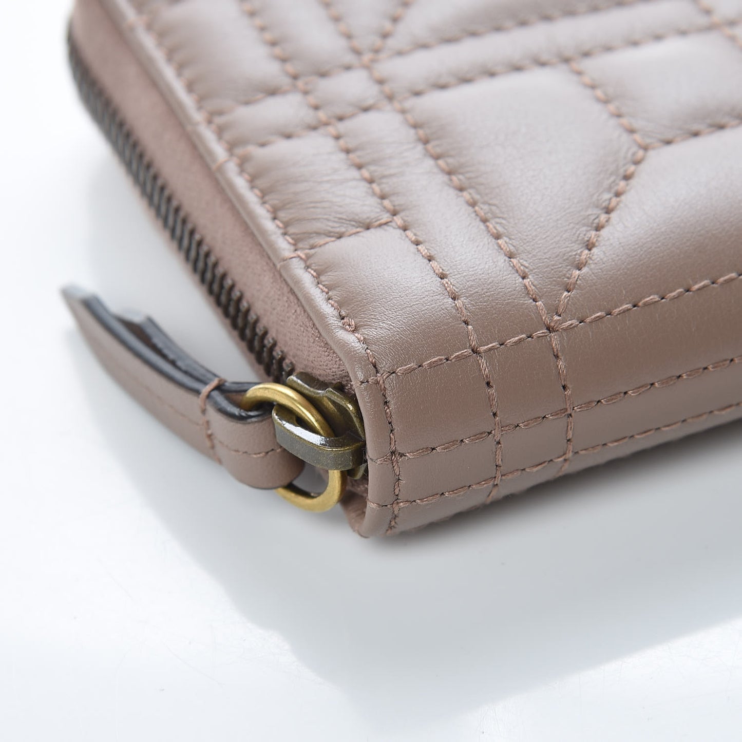 Calfskin Matelasse Pearly GG Marmont Zip Around Wallet Porcelain Rose
