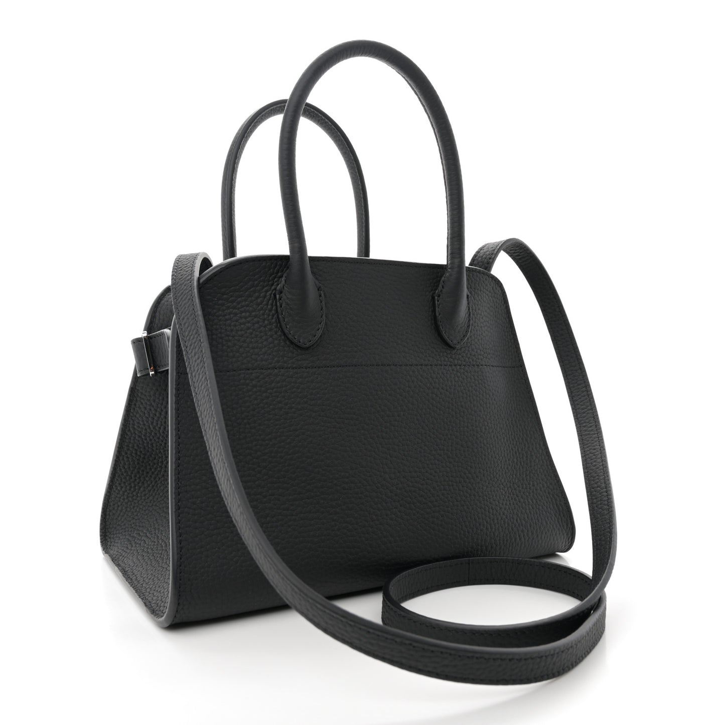 Grained Calfskin Soft Margaux 10 Bag Black
