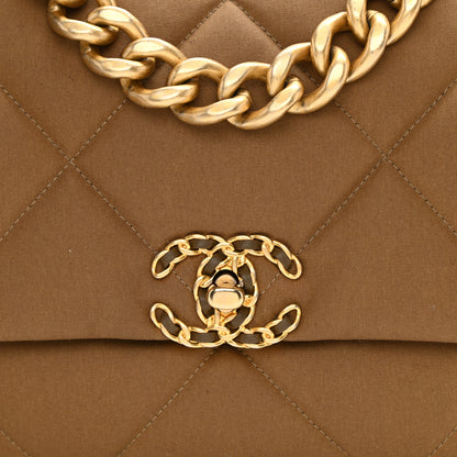 Chanel Canvas Quilted Large Chanel 19 Flap Bronze 8 of 10