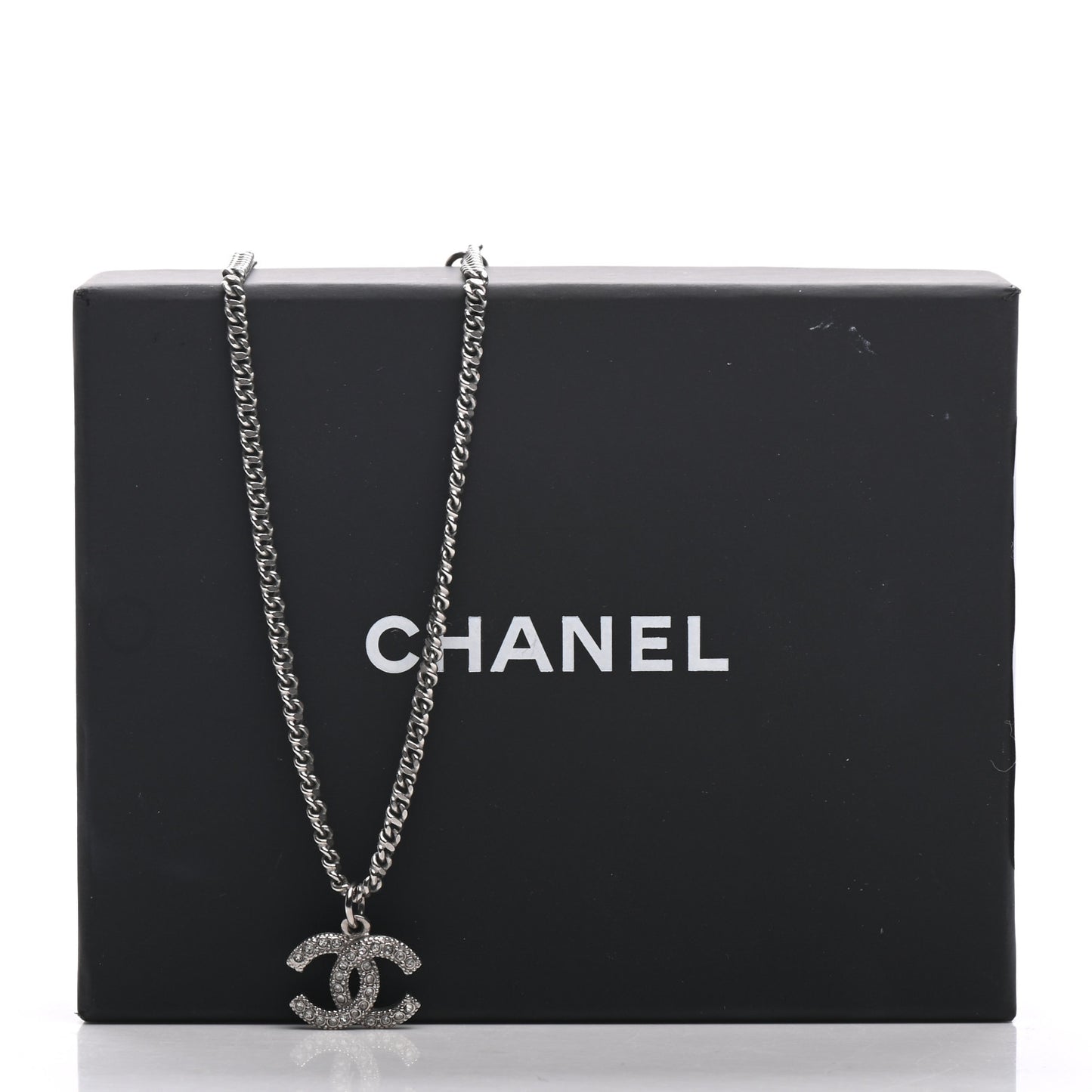 Crystal Pearl Star CC Necklace Pearly White