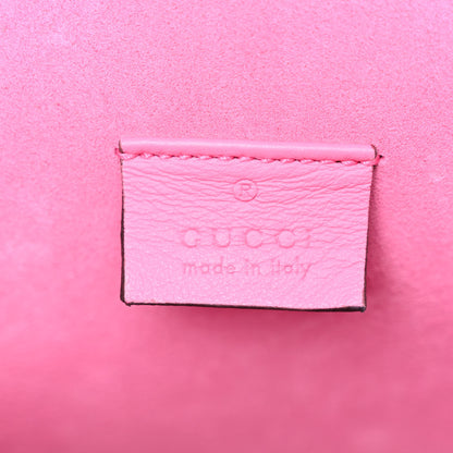 Gucci GG Supreme Monogram Suede Pierced Heart Embroidered Medium Dionysus Shoulder Bag Beige Ebony Pink Tropical Flower 6 of 11