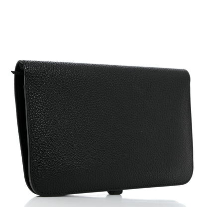 Hermes Togo Dogon Duo Wallet Black 4 of 9