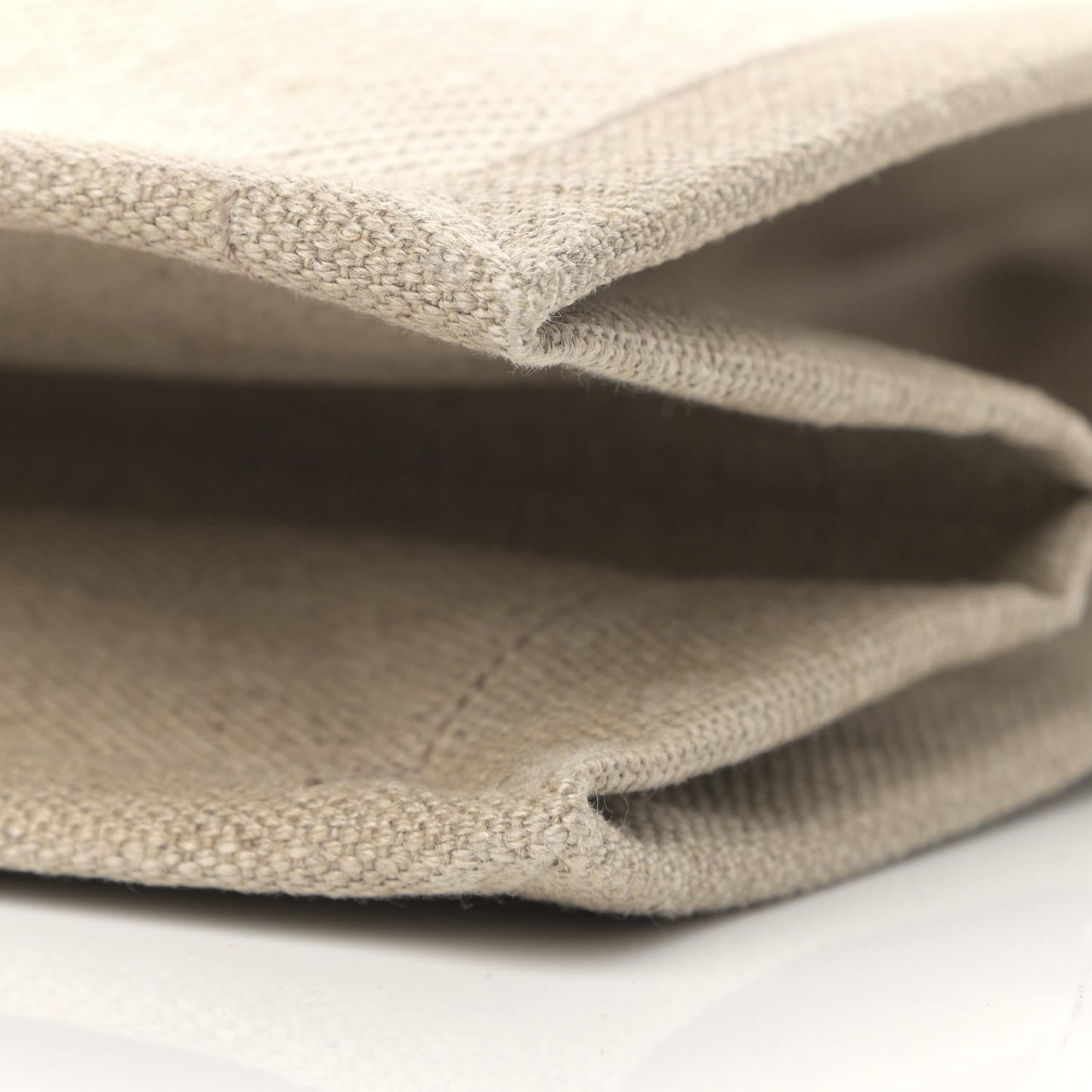 Linen Calfskin Small Rive Gauche Tote Beige Sea Salt