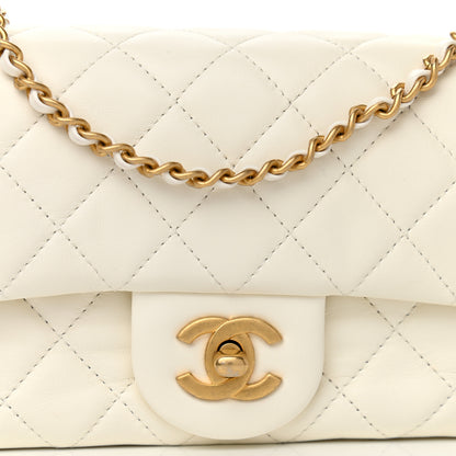 Chanel Lambskin Quilted Mini Rectangular Pearl Crush Flap White 8 of 11