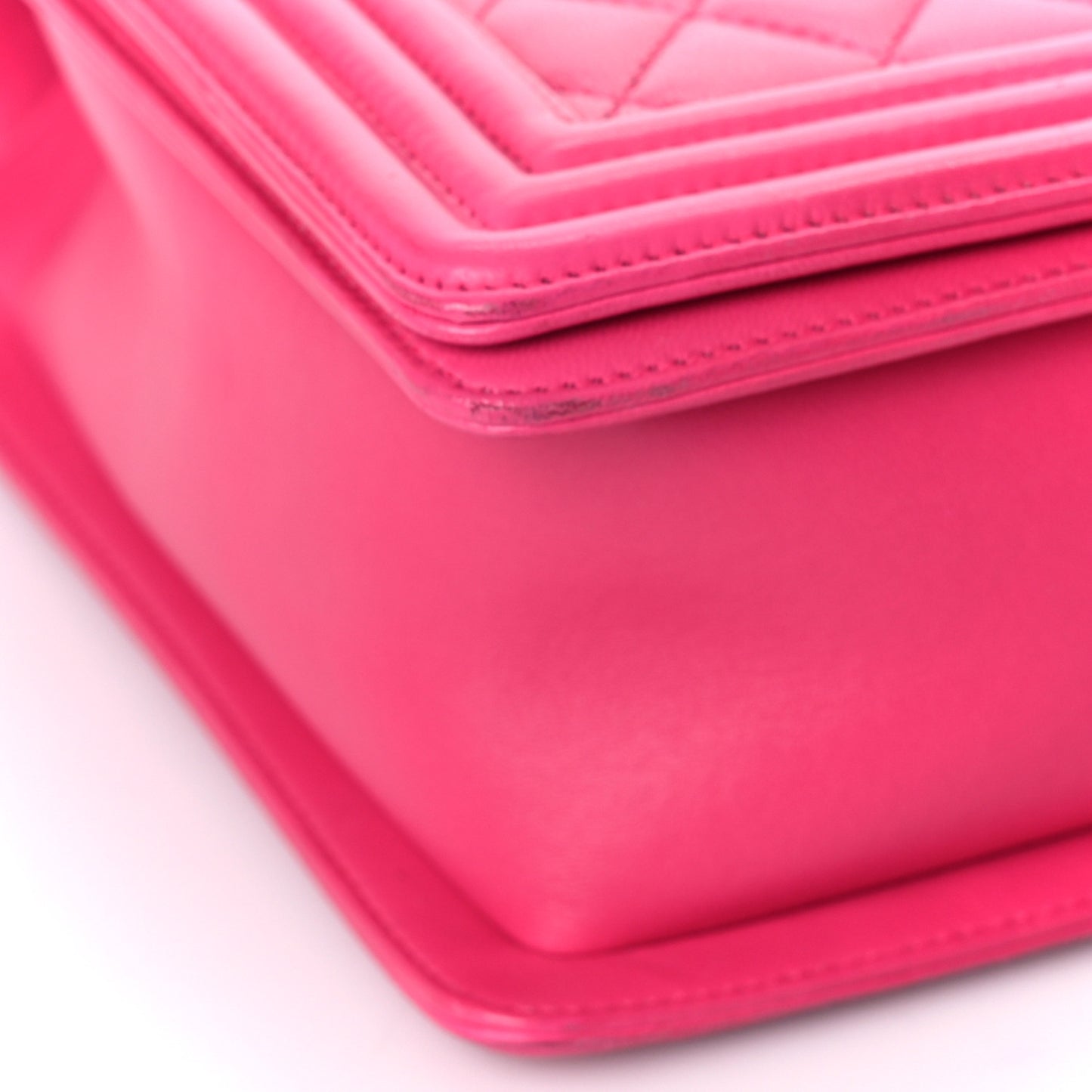 Lambskin Quilted Large Boy Flap Pink