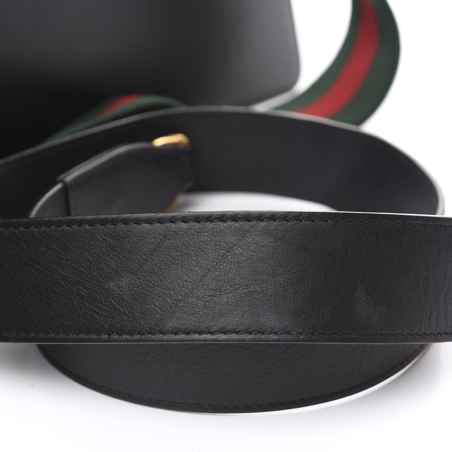 Gucci Calfskin Bamboo Web Large Dionysus Top Handle Bag Black Bright Evergreen Hibiscus Red 16 of 17