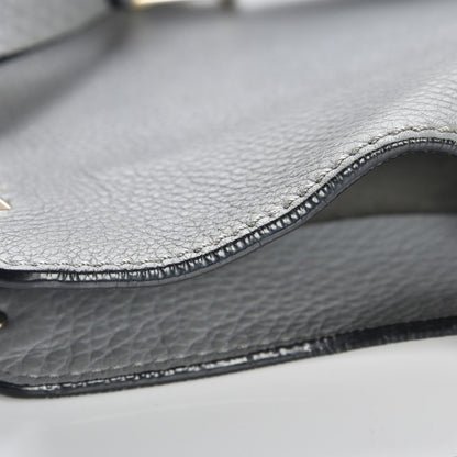 Valentino Garavani Pebbled Calfskin Small Rockstud Flip-Lock Messenger Bag Light Stone 13 of 14