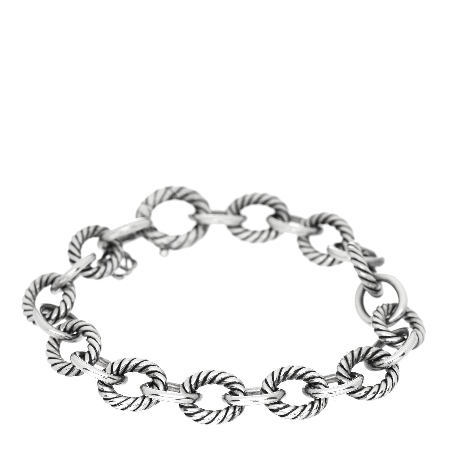 David Yurman Sterling Silver 10mm Medium Oval Link Bracelet 1 of 4