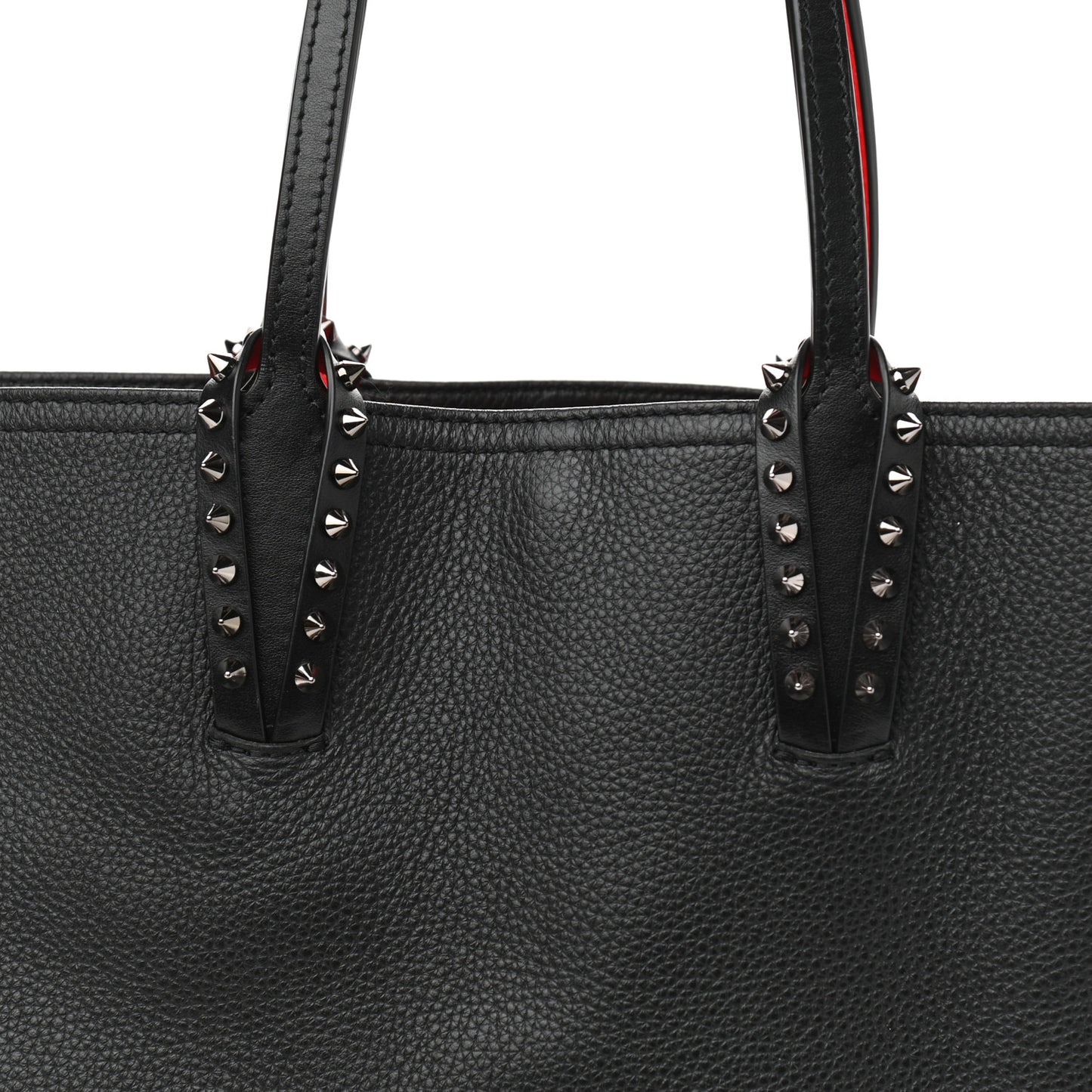 Calfskin Spikes Small East West Cabata Tote Black