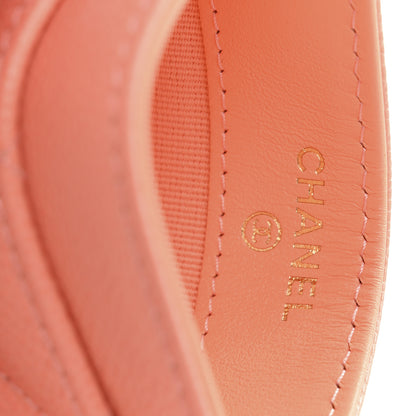 Chanel Caviar Quilted Card Holder Orange 6 of 8