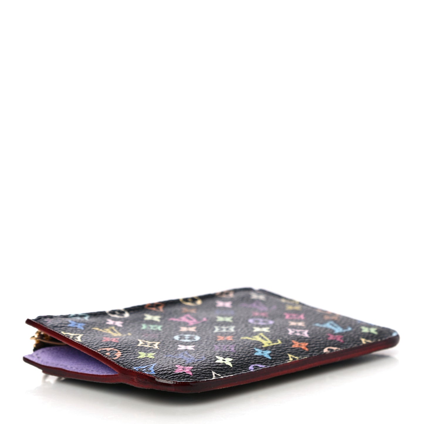 Monogram Multicolor Key Pouch Black Violet