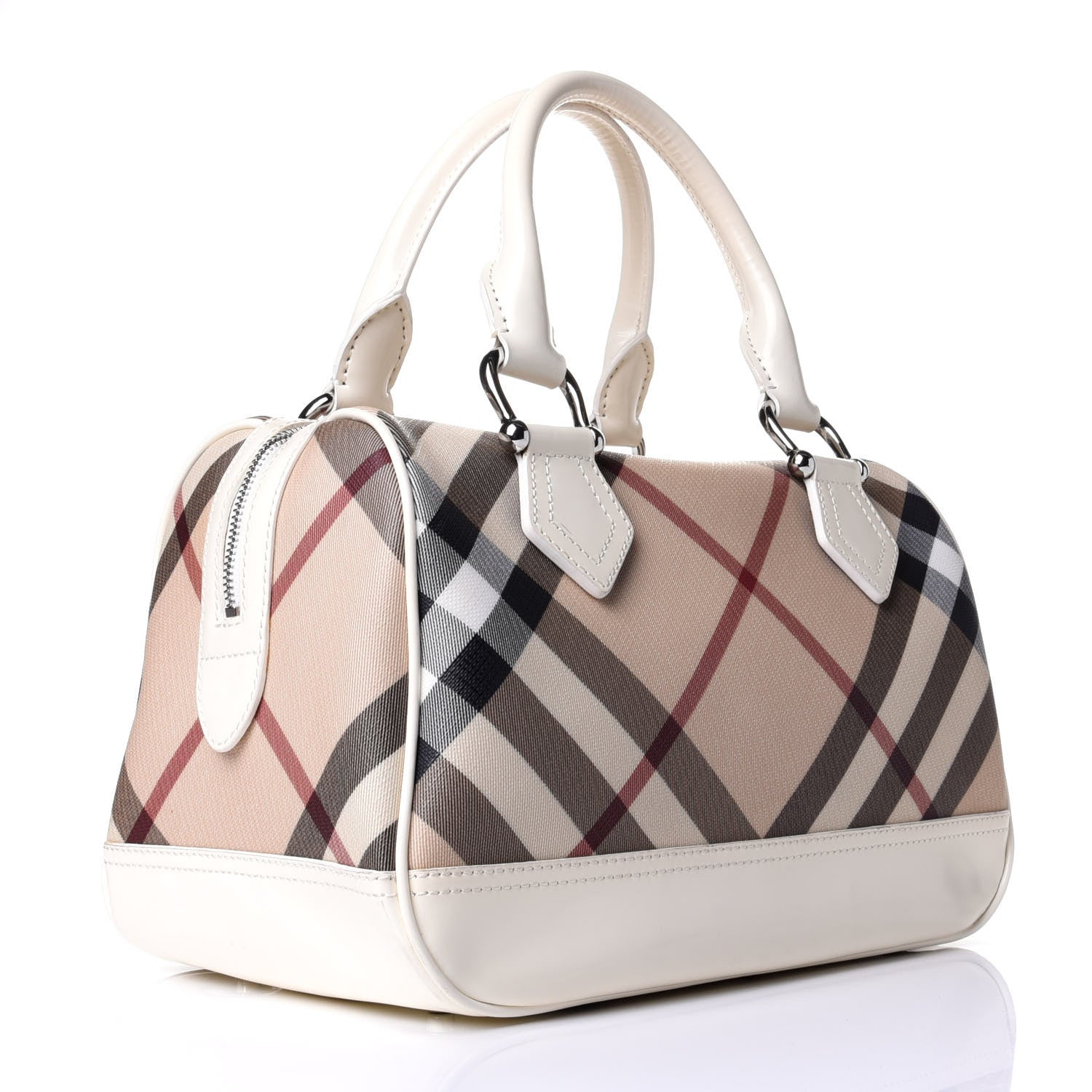 Burberry Nova Check Bowling Bag White 3 of 11