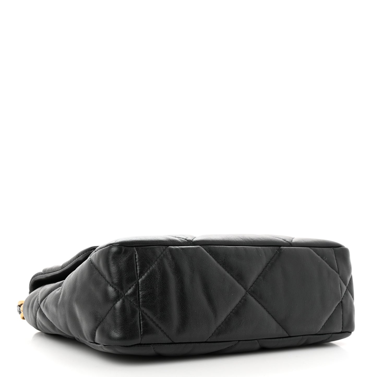 Goatskin Quilted Medium Chanel 19 Flap Black
