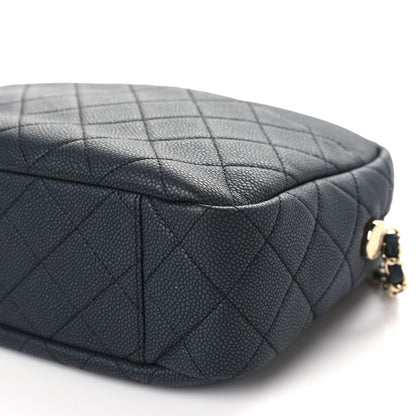 Chanel Caviar Quilted Large Coco Tassel Camera Case Dark Gray 10 of 10