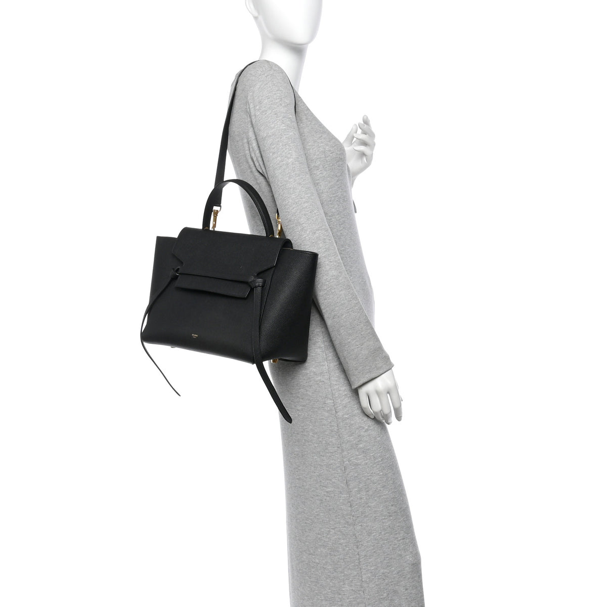 Celine Grained Calfskin Mini Belt Bag Black 2 of 10