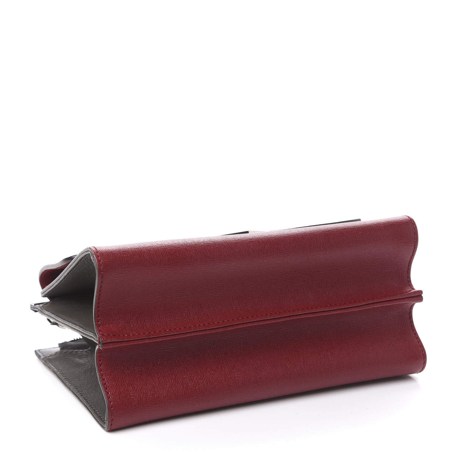 Fendi Vitello Elite Monster Mini Demi Jour Shoulder Bag Ribes Grigio Polvere Carbone 4 of 12