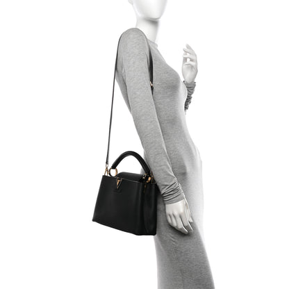 Louis Vuitton Taurillon Capucines BB Black 2 of 10