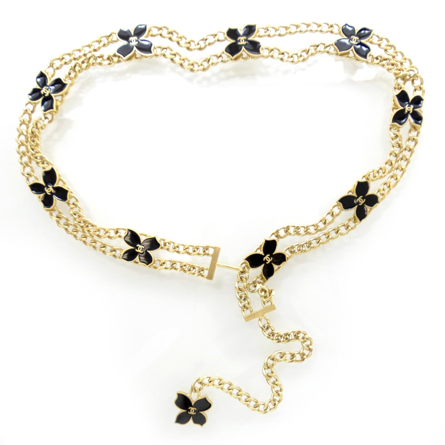 Chanel Chain Link Flower CC Belt Gold 1 of 4